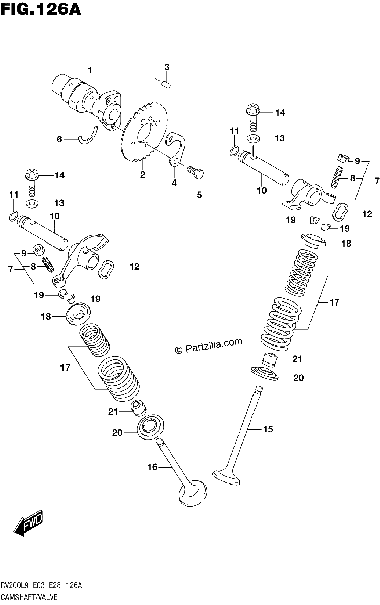 Diagrama de 126A CAMSHAFT VALVE