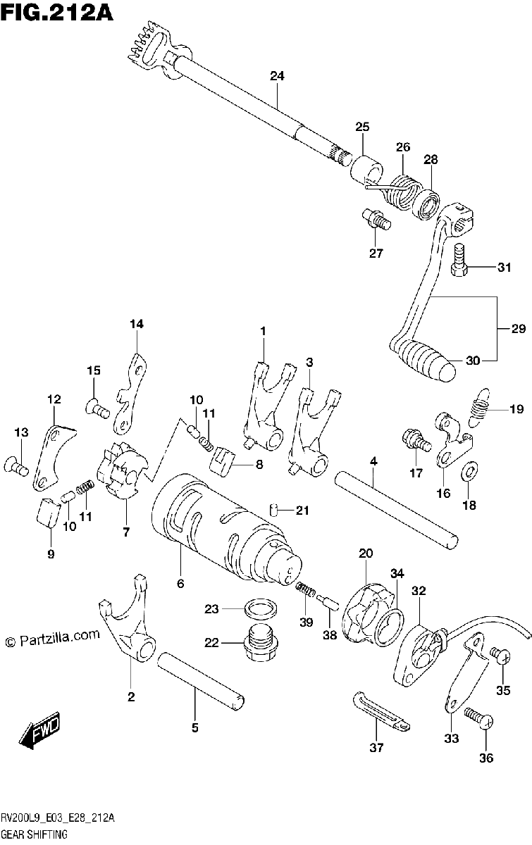 Diagrama de 212A GEAR SHIFTING