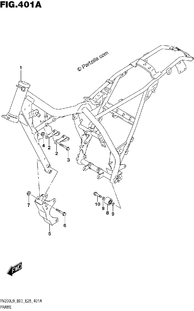 Diagrama de 401A FRAME RV200L9 E03