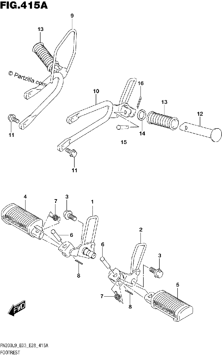 Diagrama de 415A FOOTREST