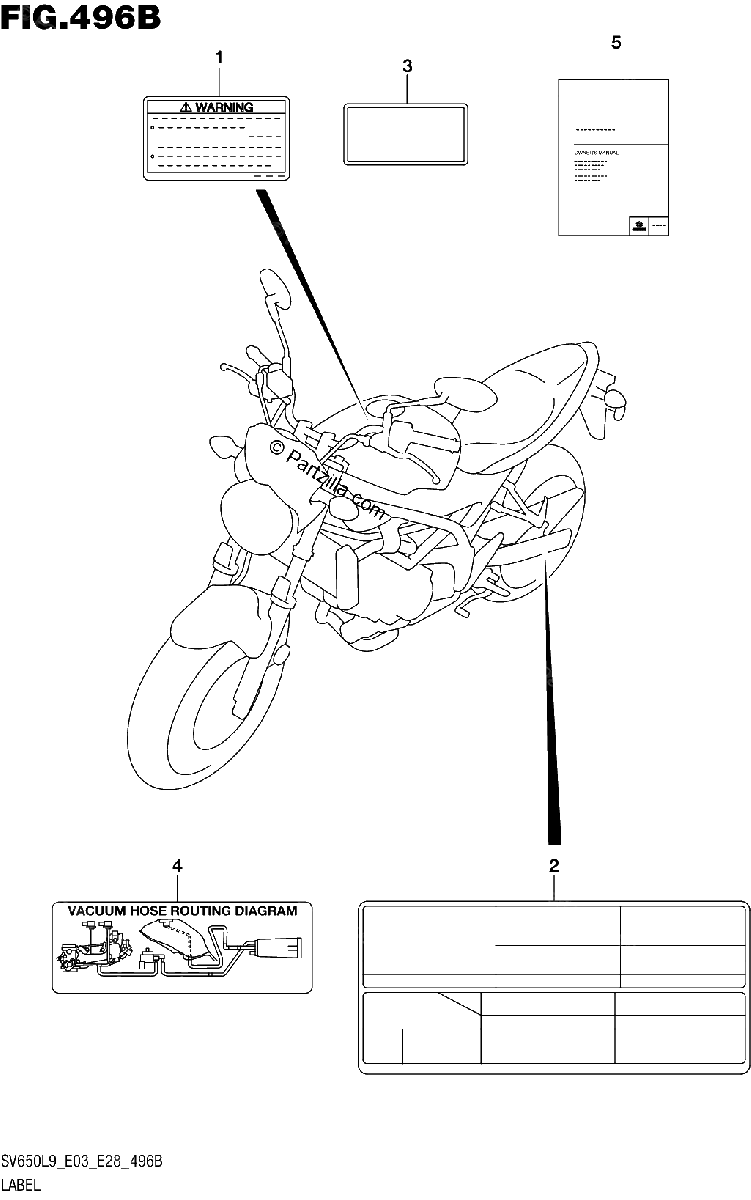 Diagrama de 496B LABEL SV650L9 E33