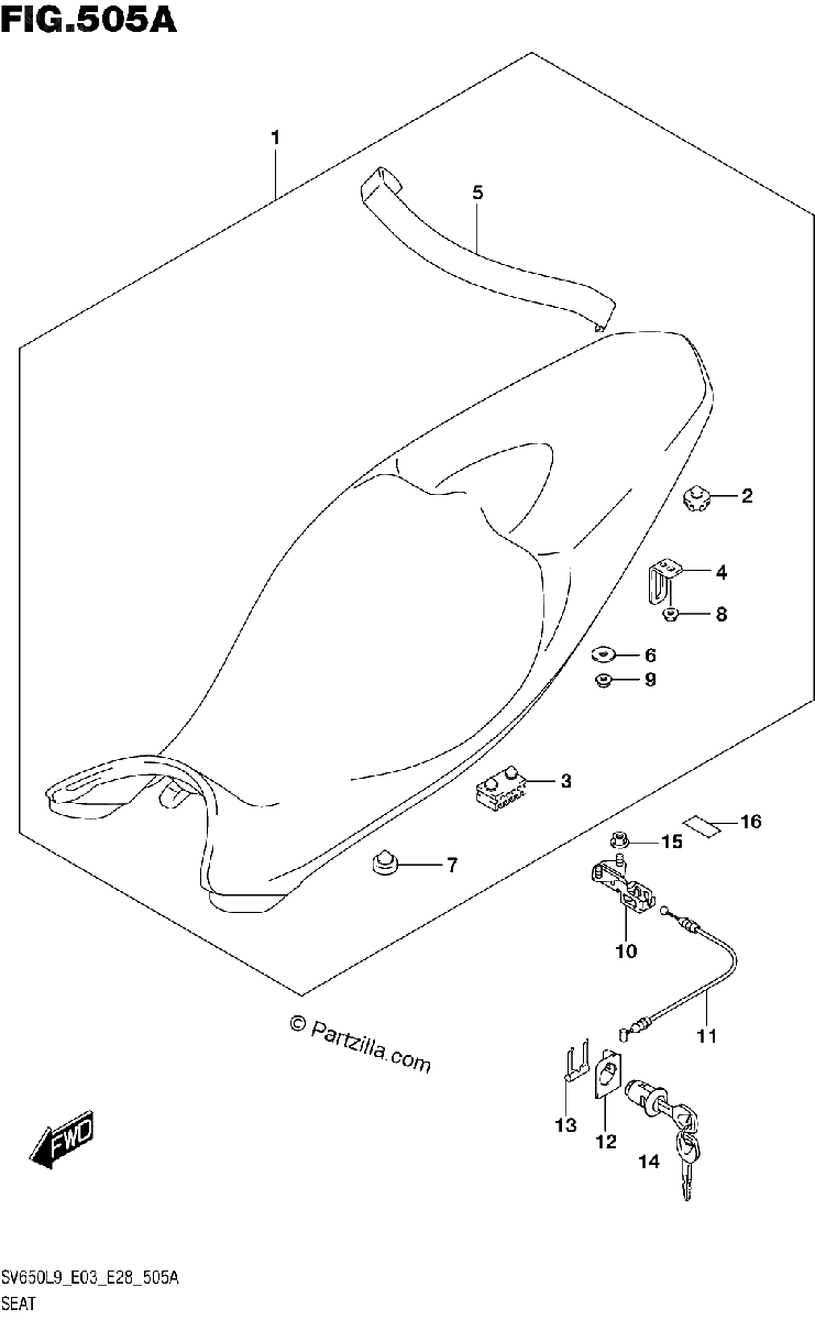 Diagrama de 505A SEAT SV650L9 E03