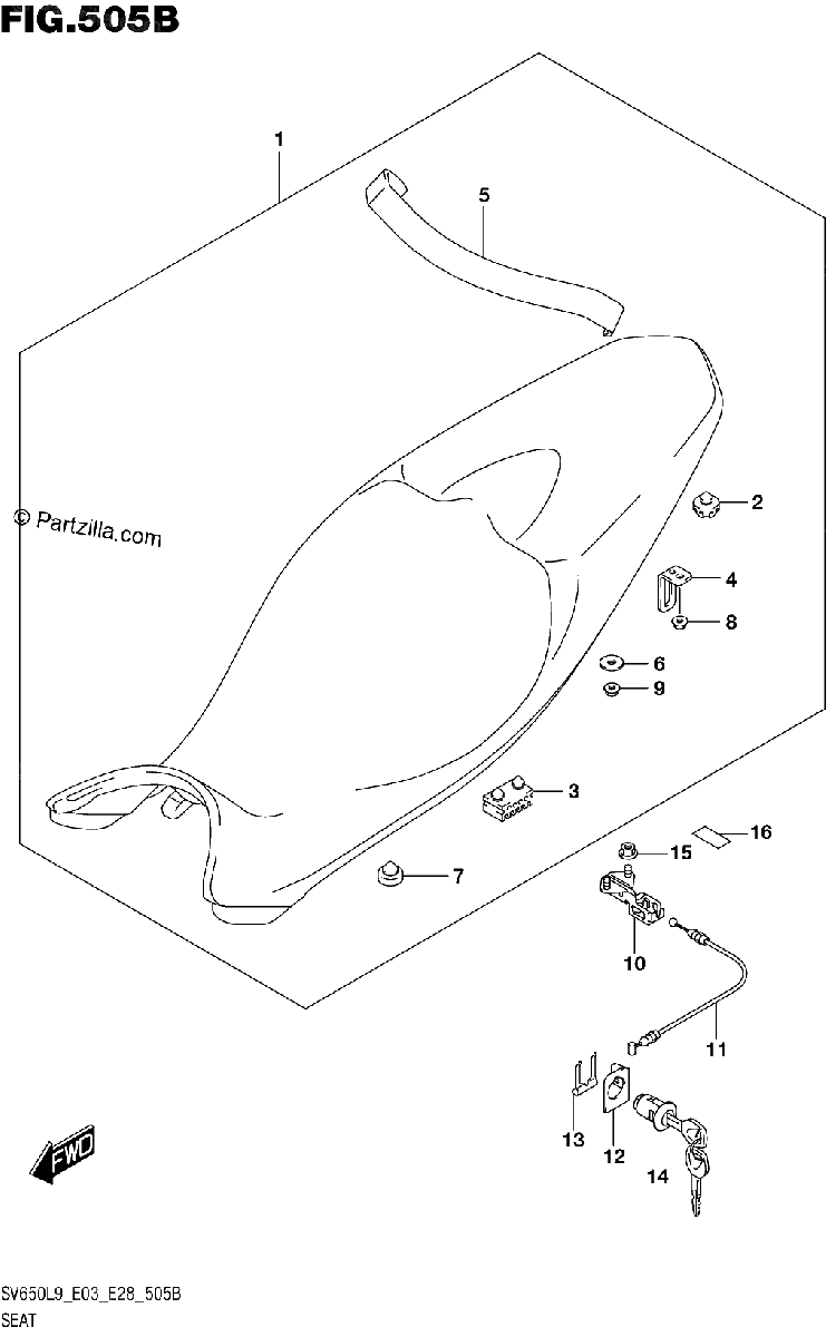 Diagrama de 505B SEAT SV650L9 E33