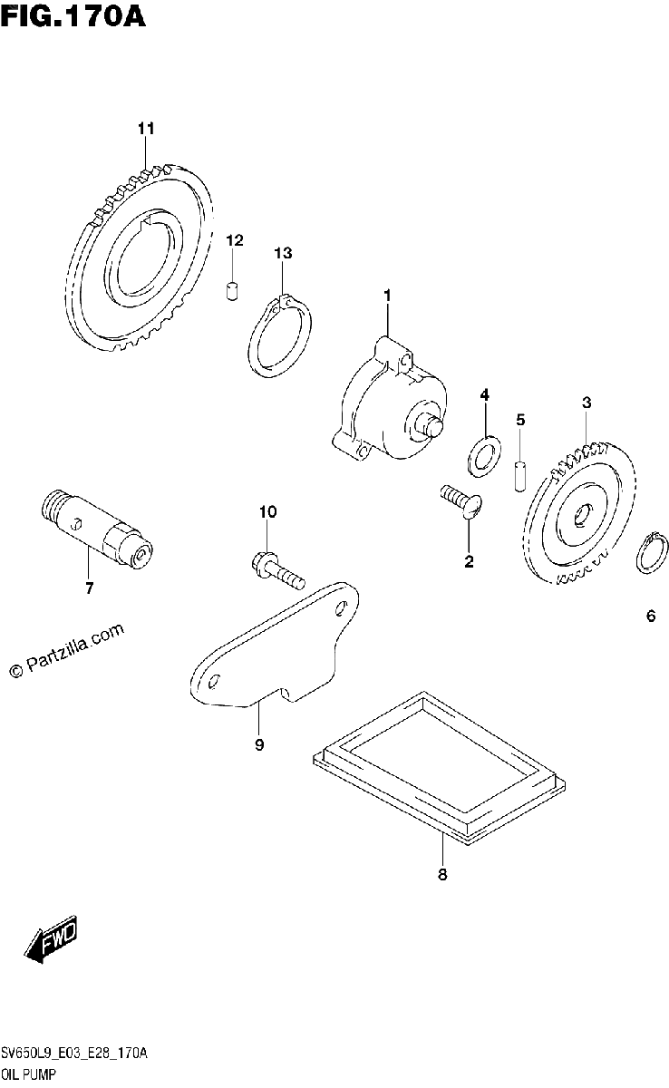 Diagrama de 170A OIL PUMP