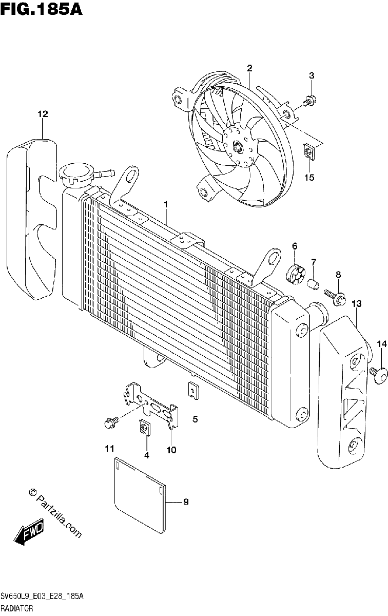 Diagrama de 185A RADIATOR