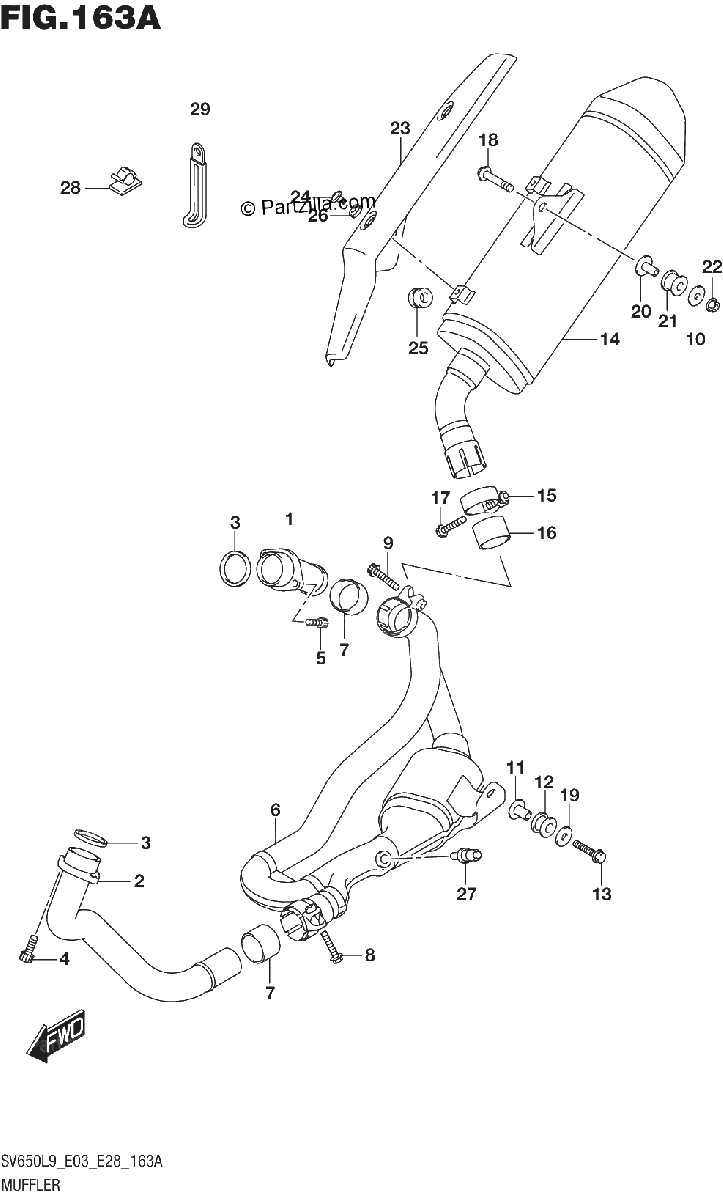 Diagrama de 163A MUFFLER