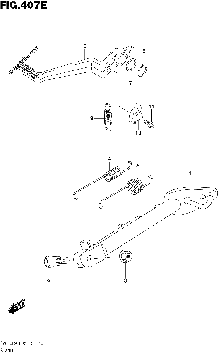 Diagrama de 407E STAND SV650XAL9 E28