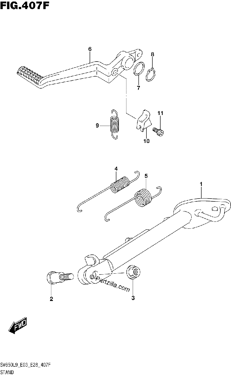 Diagrama de 407F STAND SV650XAL9 E33