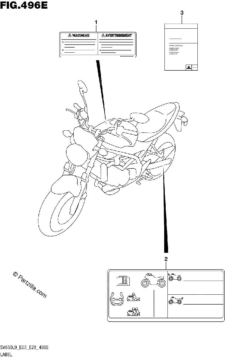 Diagrama de 496E LABEL SV650XAL9 E28