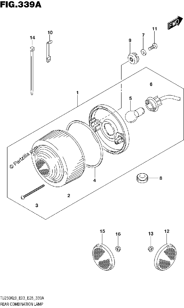 Diagrama de 339A REAR COMBINATION LAMP