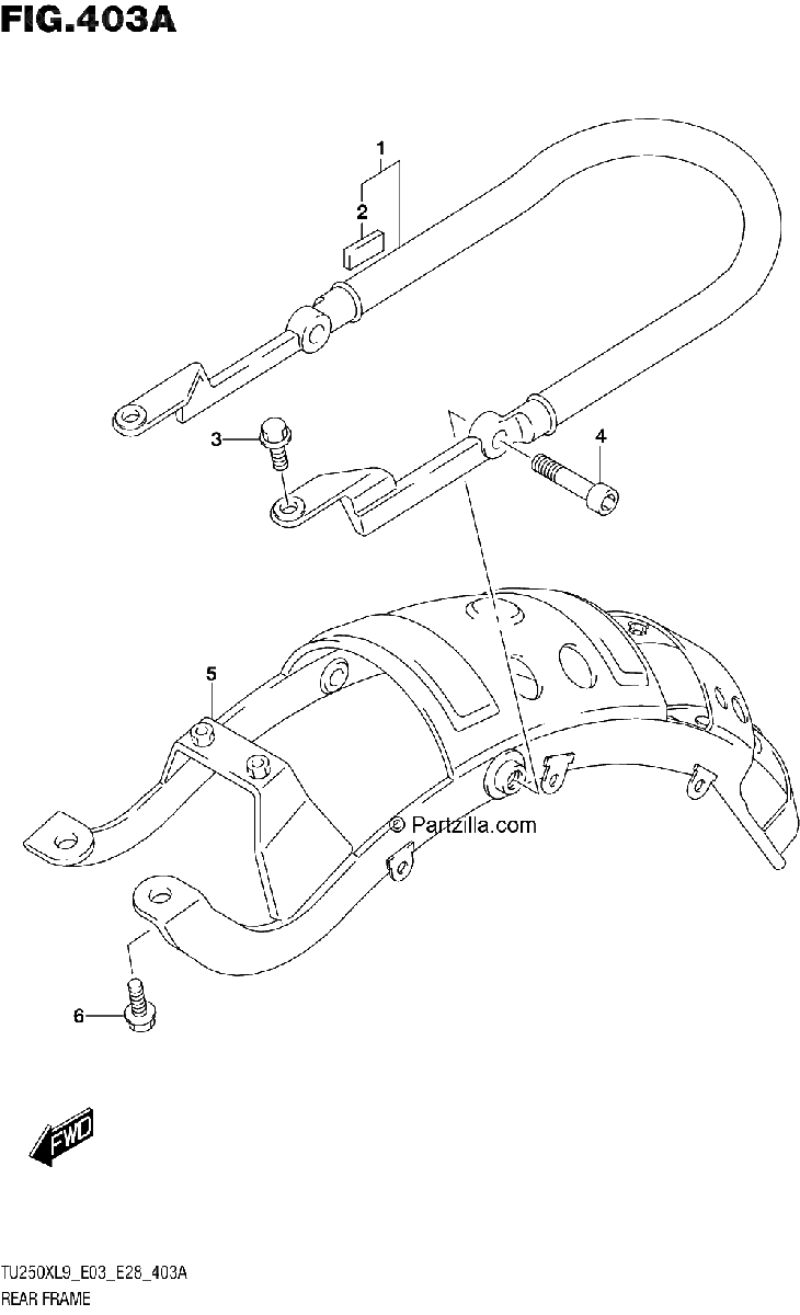 Diagrama de 403A REAR FRAME