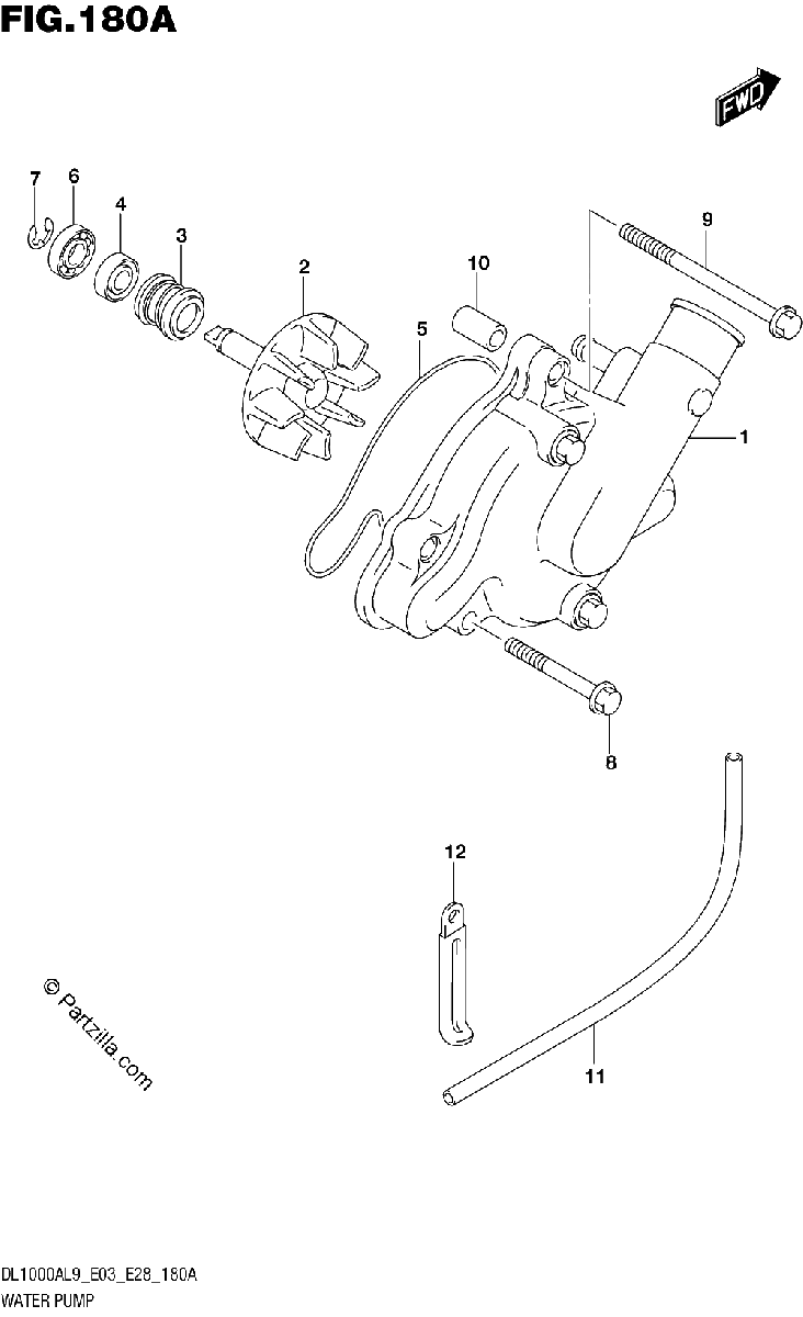 Diagrama de 180A WATER PUMP