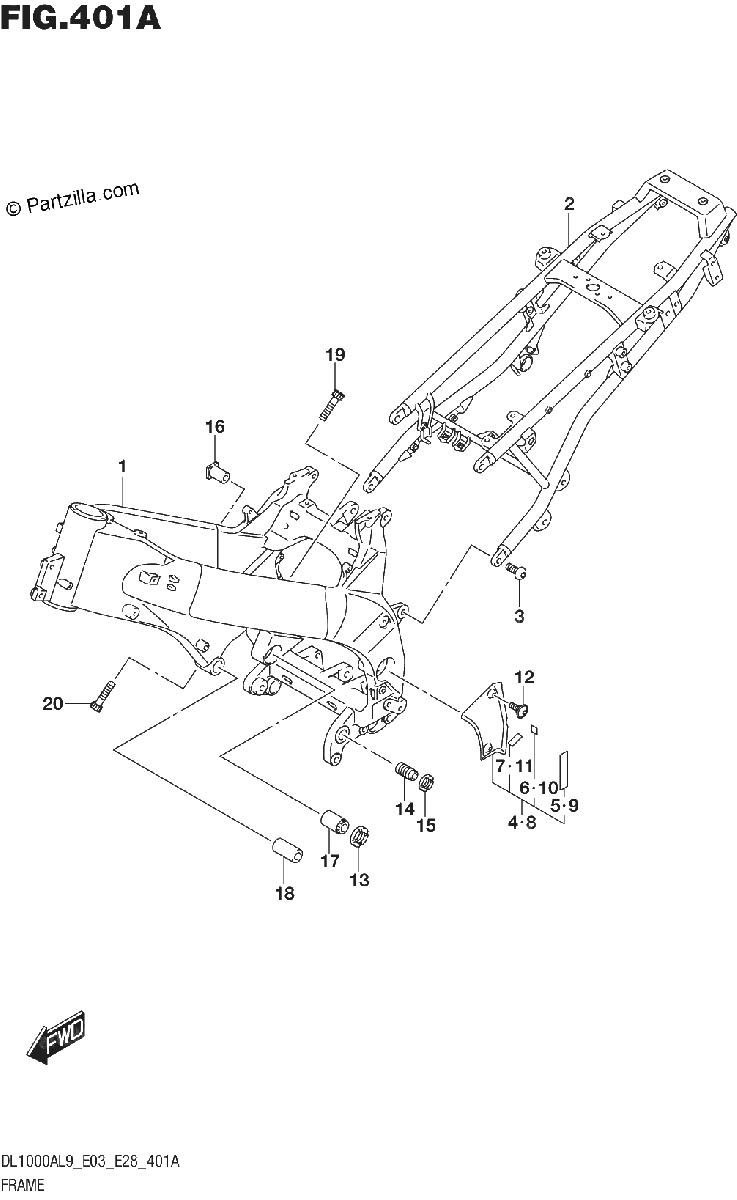 Diagrama de 401A FRAME