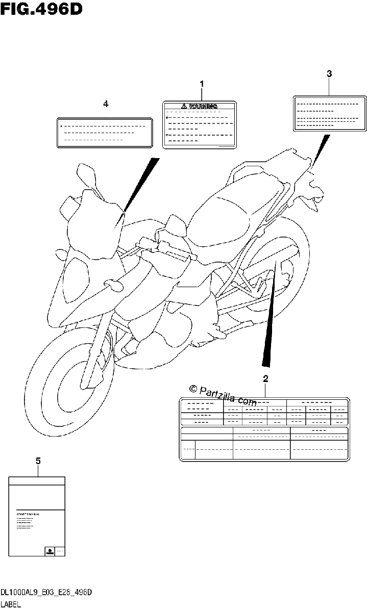 Diagrama de 496D LABEL DL1000AL9 E03