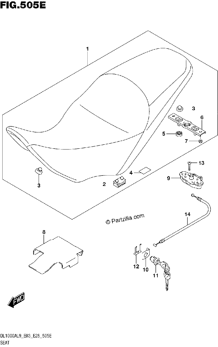 Diagrama de 505E SEAT DL1000AL9 E28