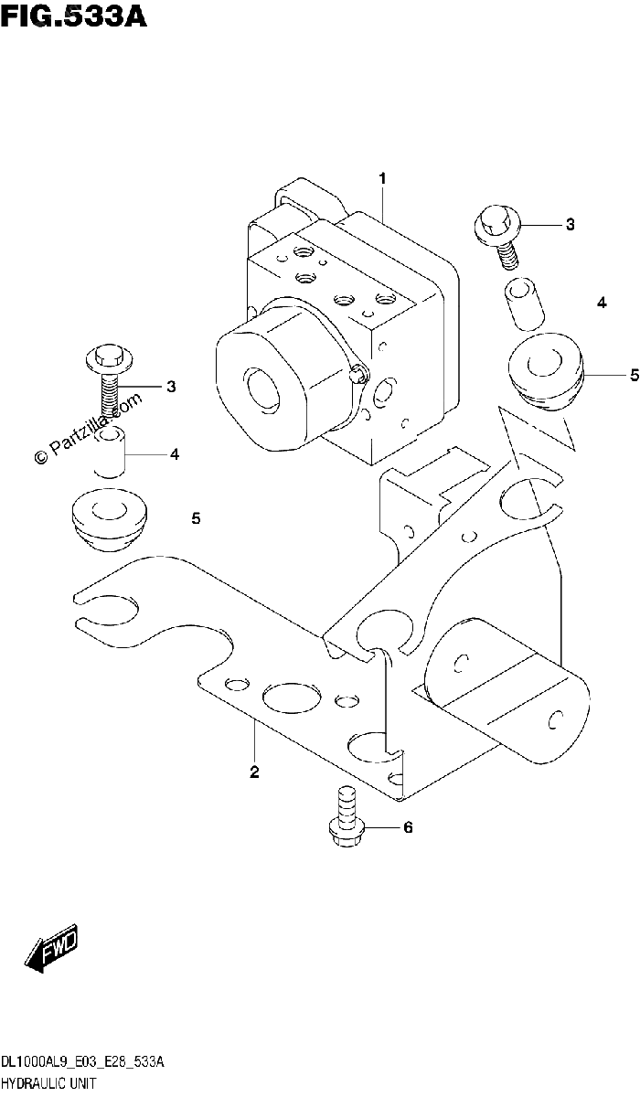 Diagrama de 533A HYDRAULIC UNIT