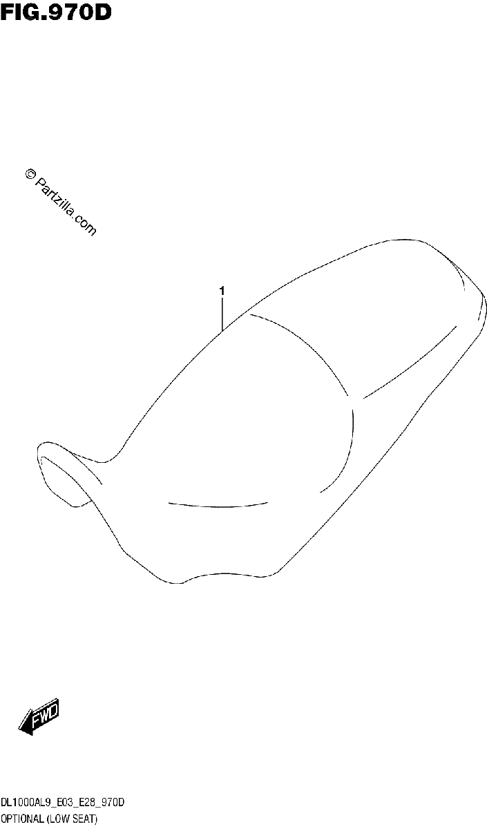 Diagrama de 970D OPTIONAL LOW SEAT DL1000AL9 E03