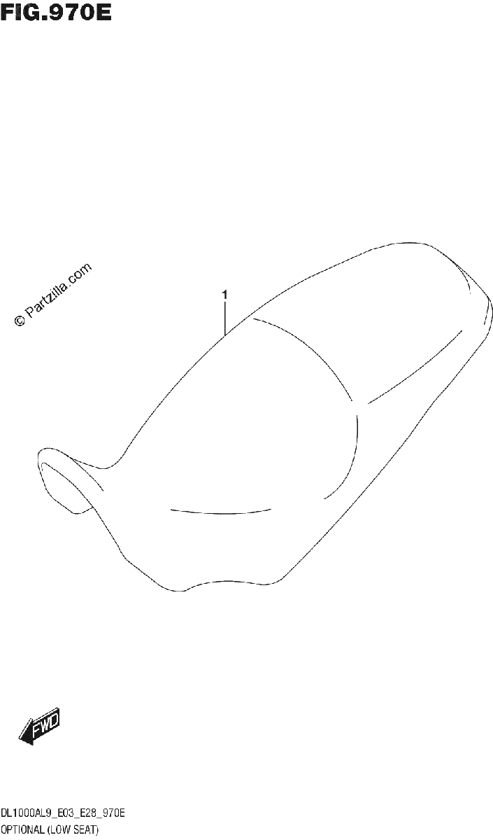 Diagrama de 970E OPTIONAL LOW SEAT DL1000AL9 E28