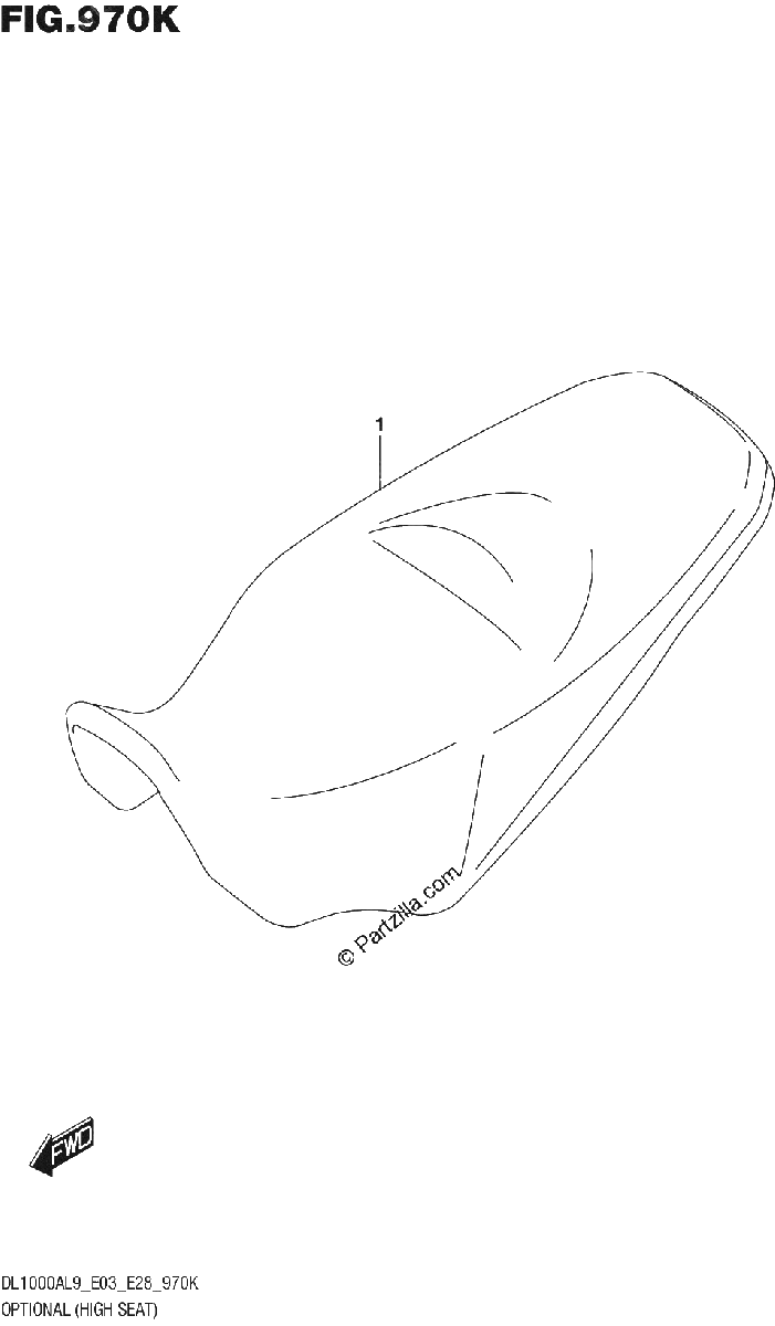 Diagrama de 970K OPTIONAL HIGH SEAT DL1000AL9 E03