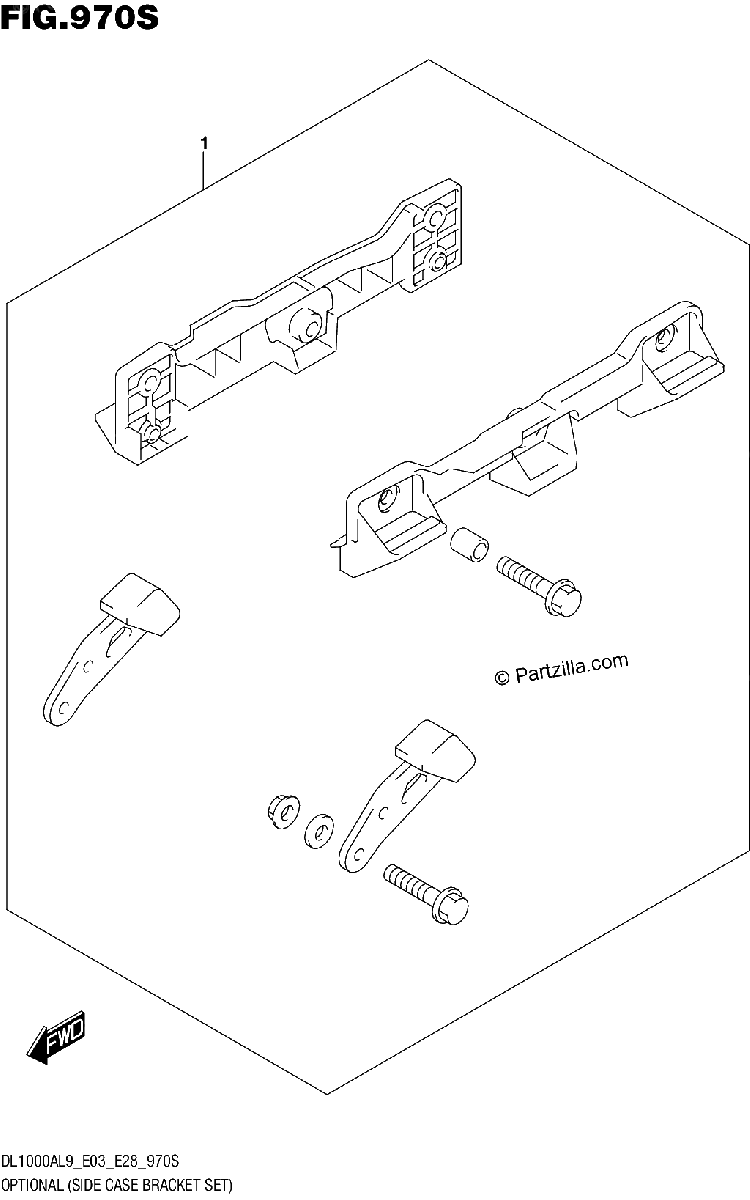 Diagrama de 970S OPTIONAL SIDE CASE BRACKET SET
