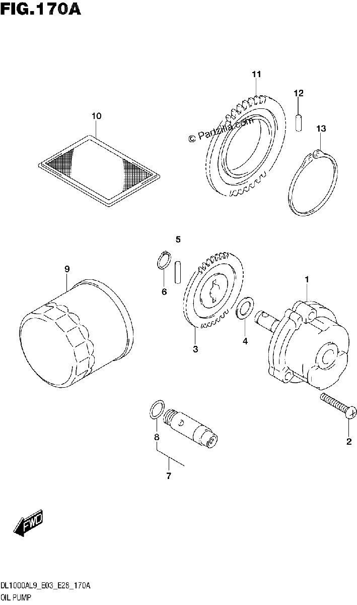 Diagrama de 170A OIL PUMP