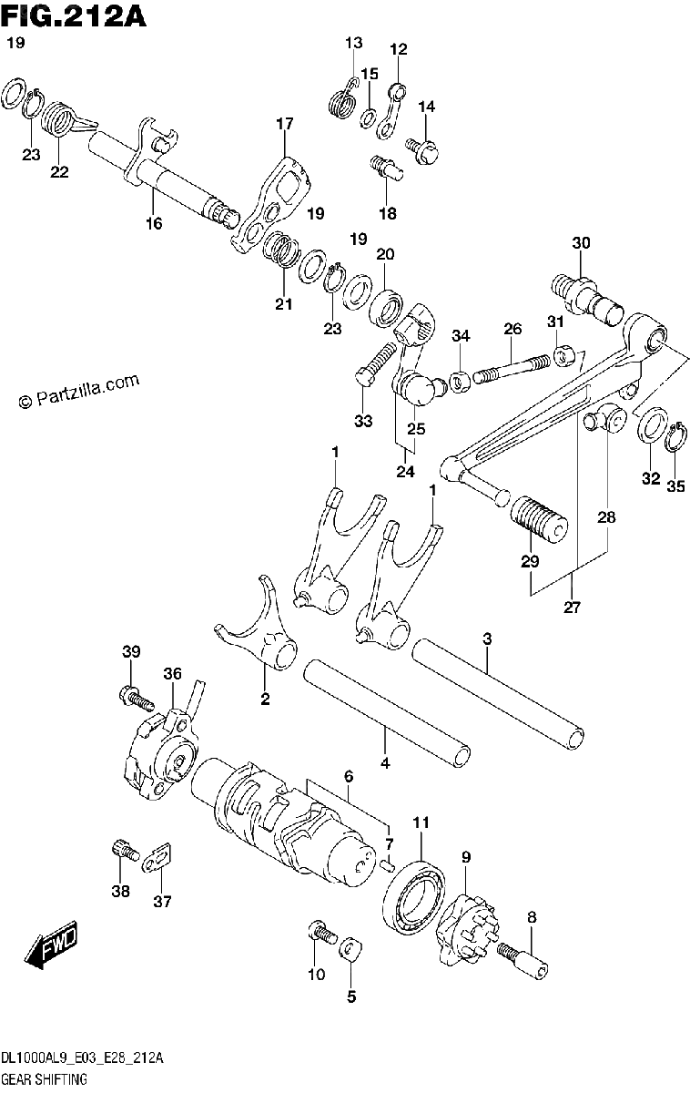Diagrama de 212A GEAR SHIFTING