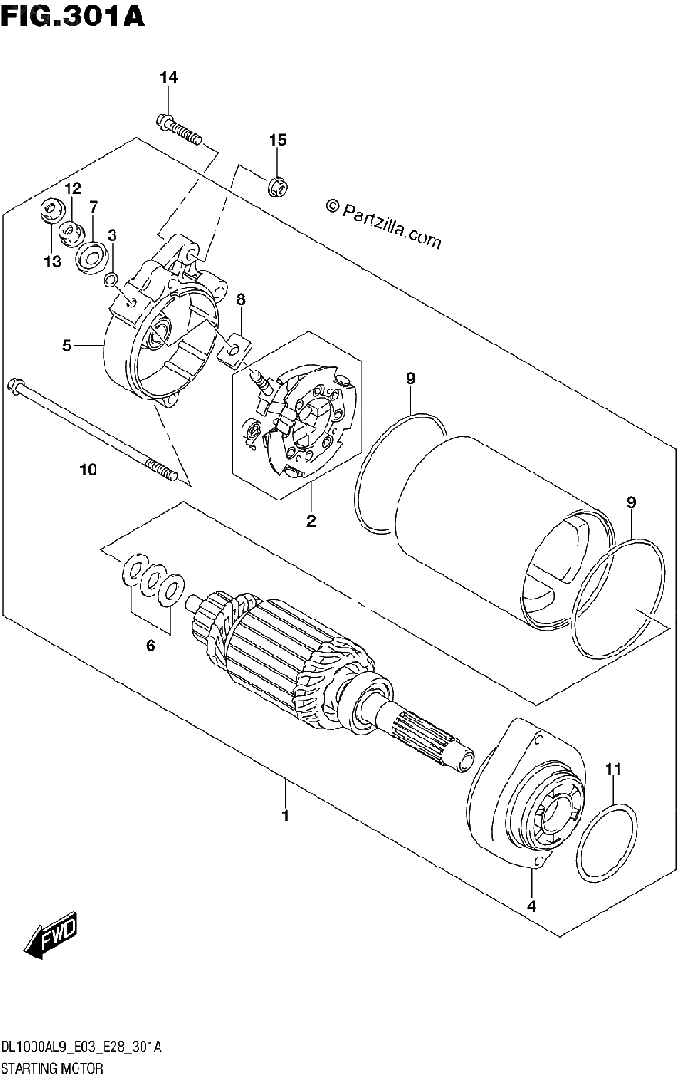 Diagrama de 301A STARTING MOTOR