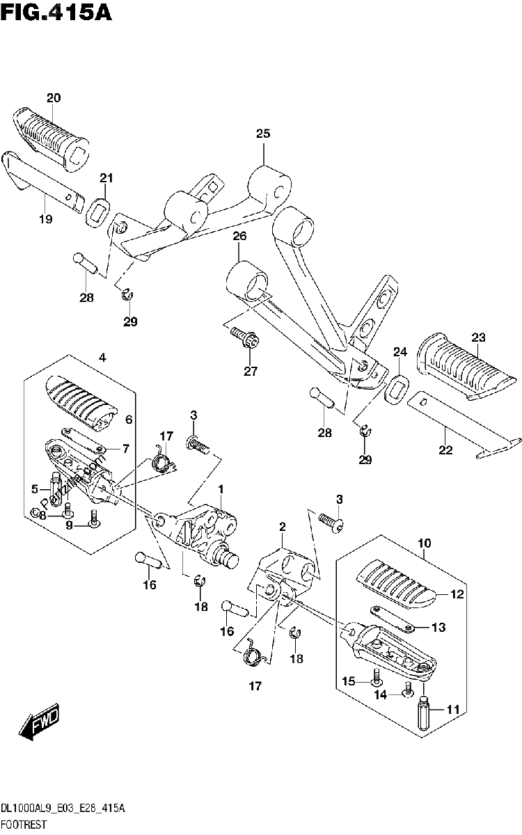 Diagrama de 415A FOOTREST