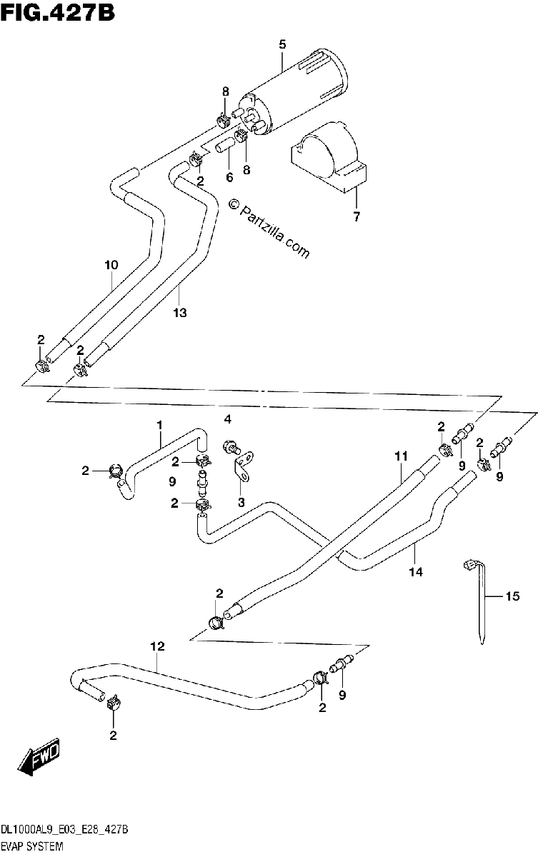 Diagrama de 427B EVAP SYSTEM DL1000AL9 E33