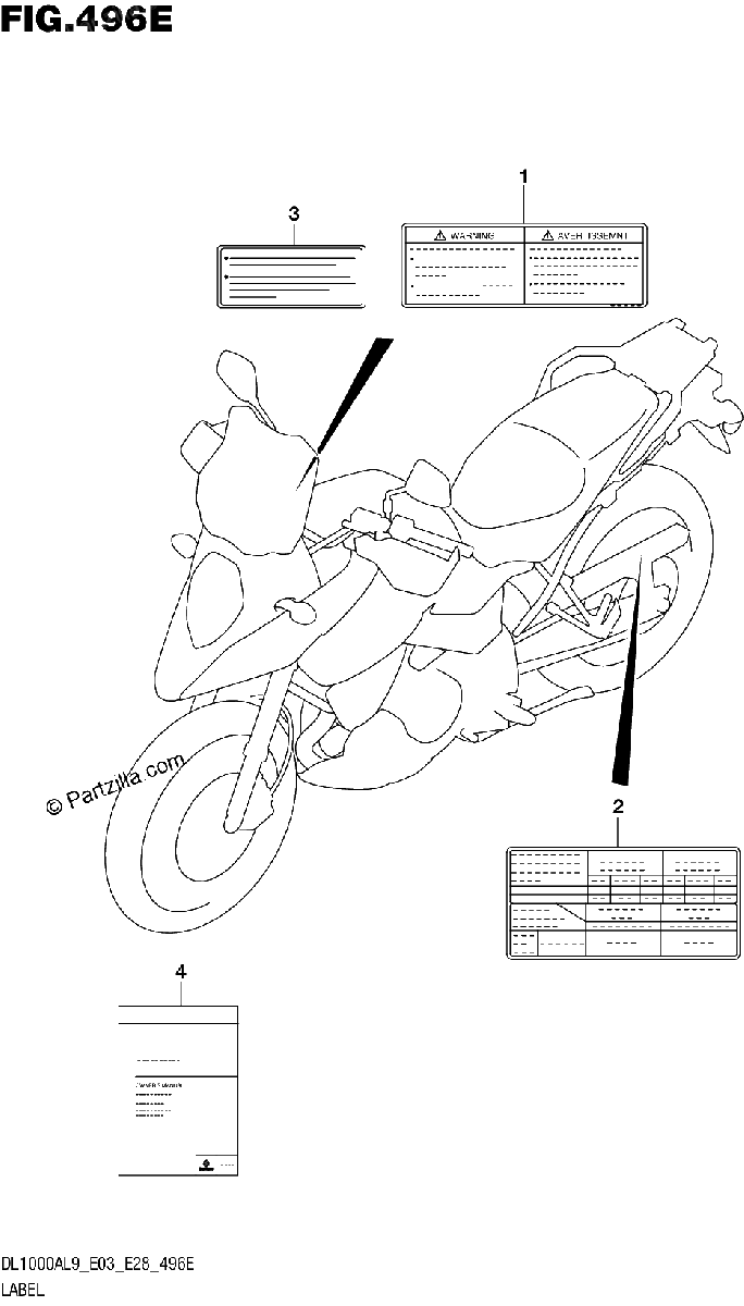 Diagrama de 496E LABEL DL1000AL9 E28