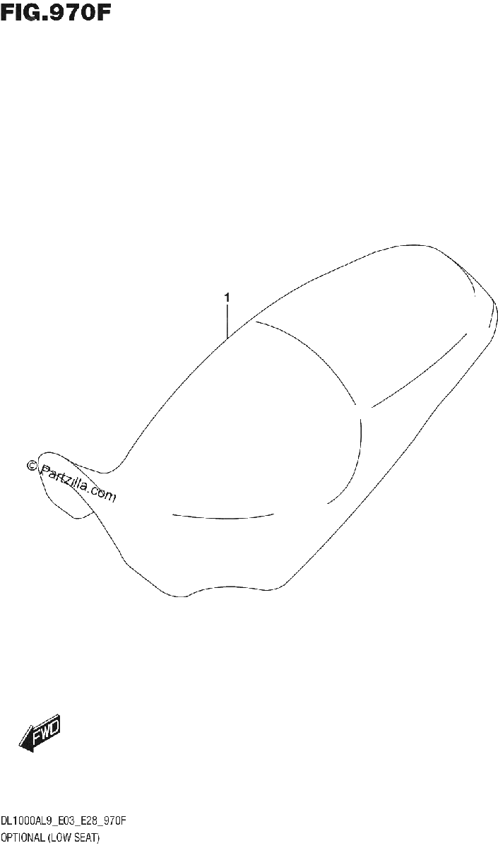 Diagrama de 970F OPTIONAL LOW SEAT DL1000AL9 E33