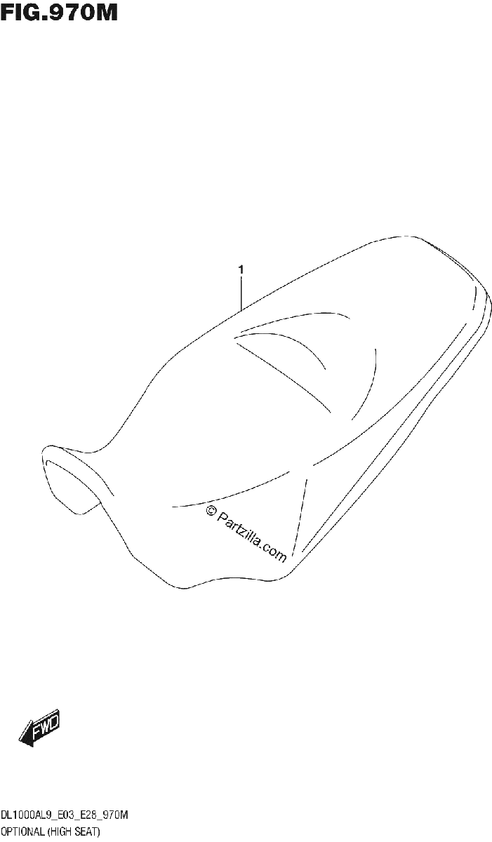 Diagrama de 970M OPTIONAL HIGH SEAT DL1000AL9 E33