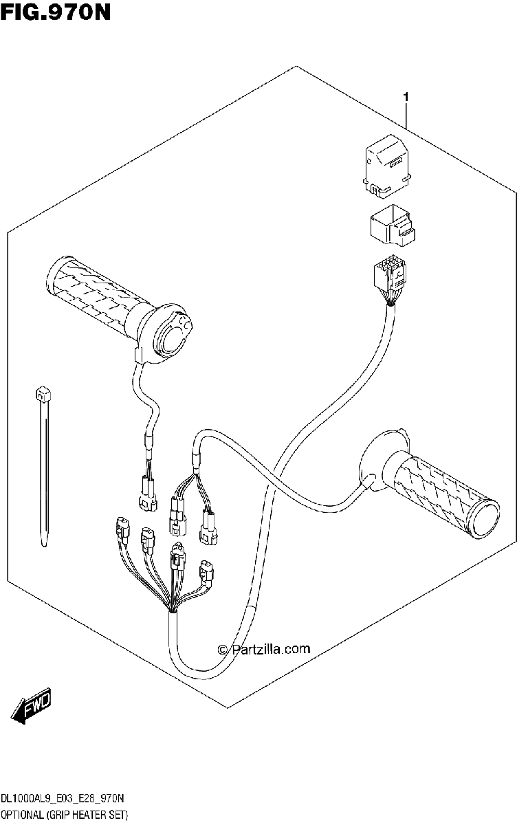 Diagrama de 970N OPTIONAL GRIP HEATER SET