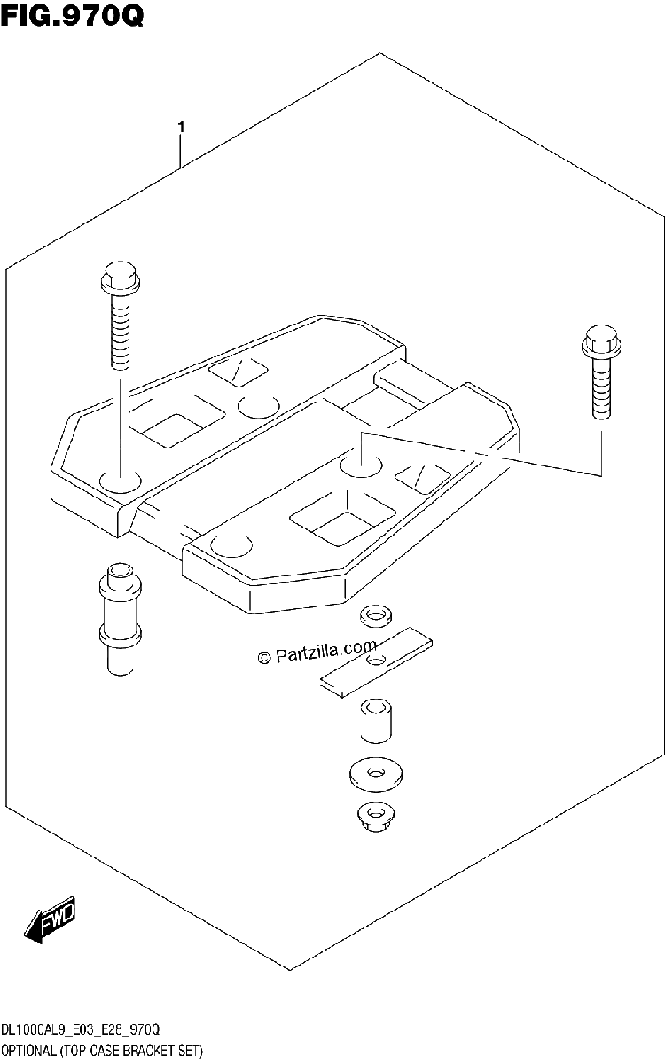 Diagrama de 970Q OPTIONAL TOP CASE BRACKET SET
