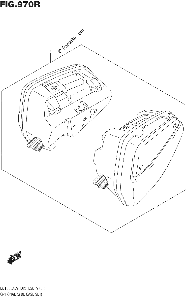 Diagrama de 970R OPTIONAL SIDE CASE SET