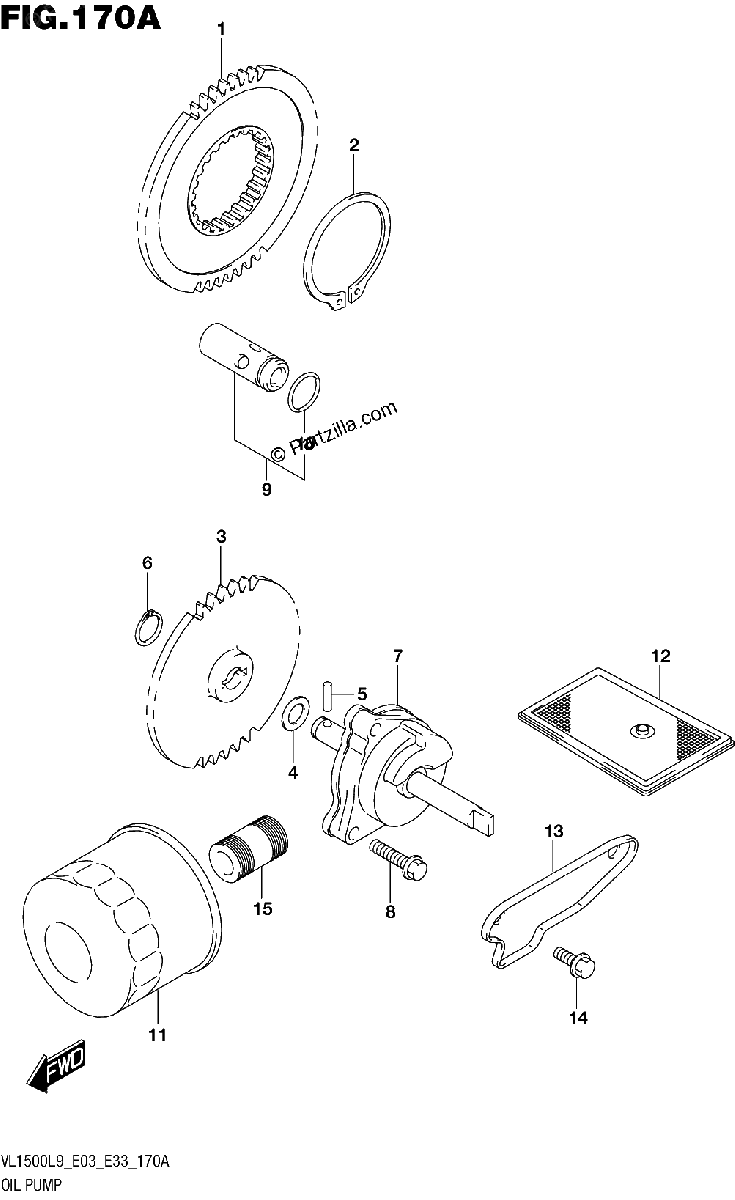 Diagrama de 170A OIL PUMP