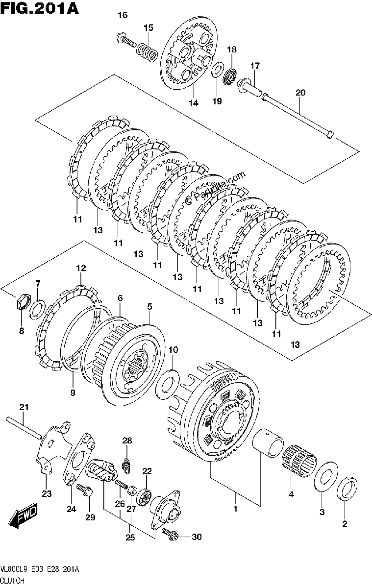 Diagrama de 201A CLUTCH