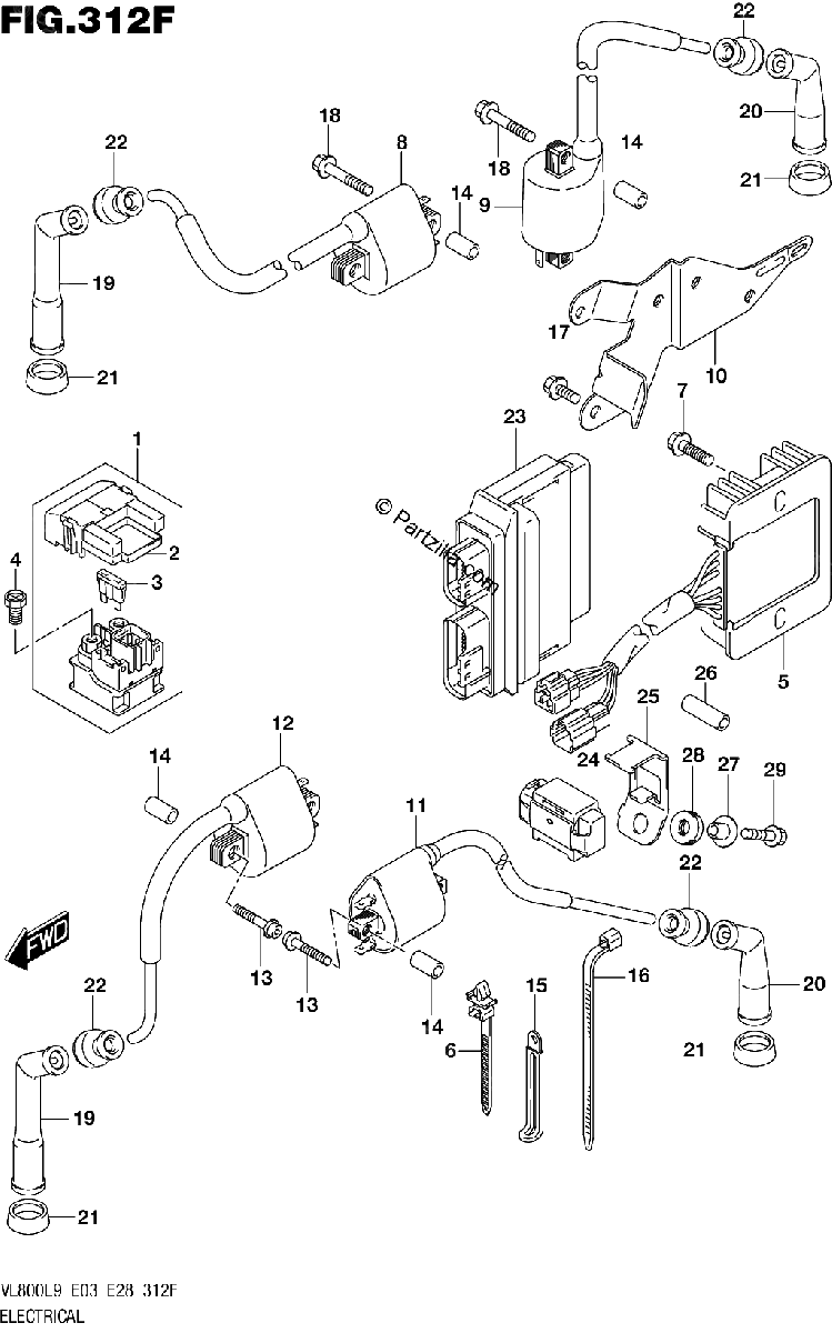 Diagrama de 312F ELECTRICAL VL800TL9 E33