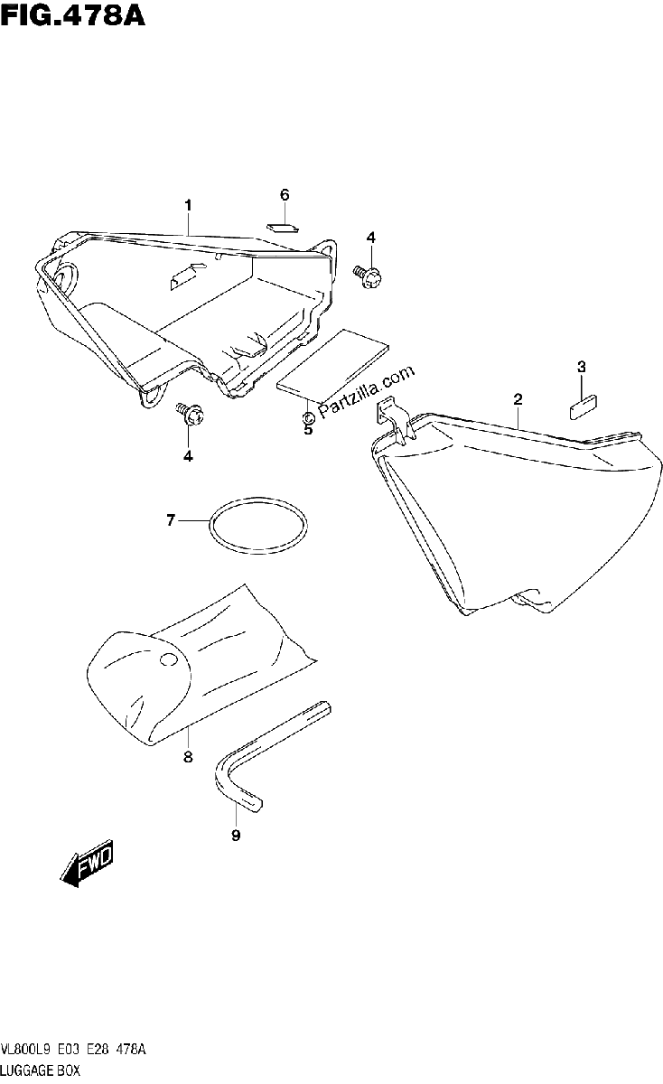 Diagrama de 478A LUGGAGE BOX