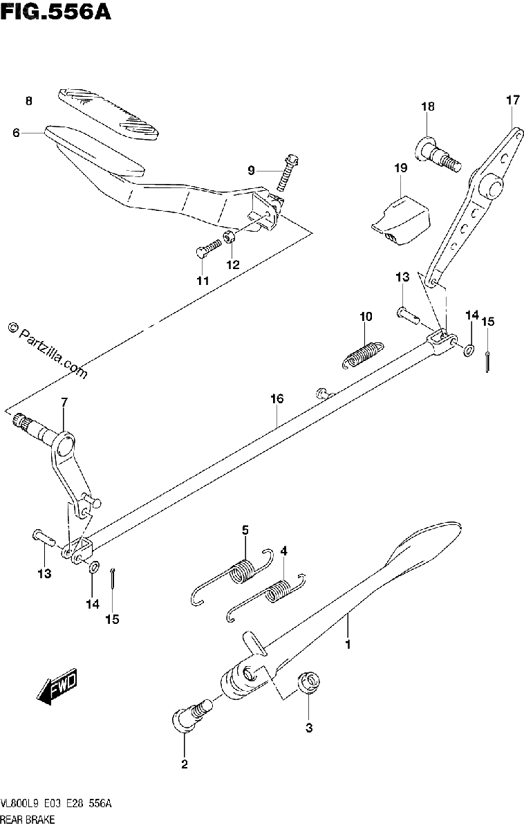Diagrama de 556A REAR BRAKE