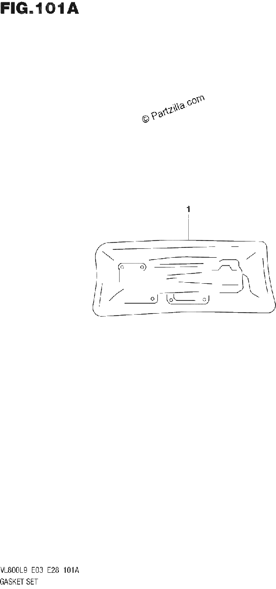 Diagrama de 101A GASKET SET