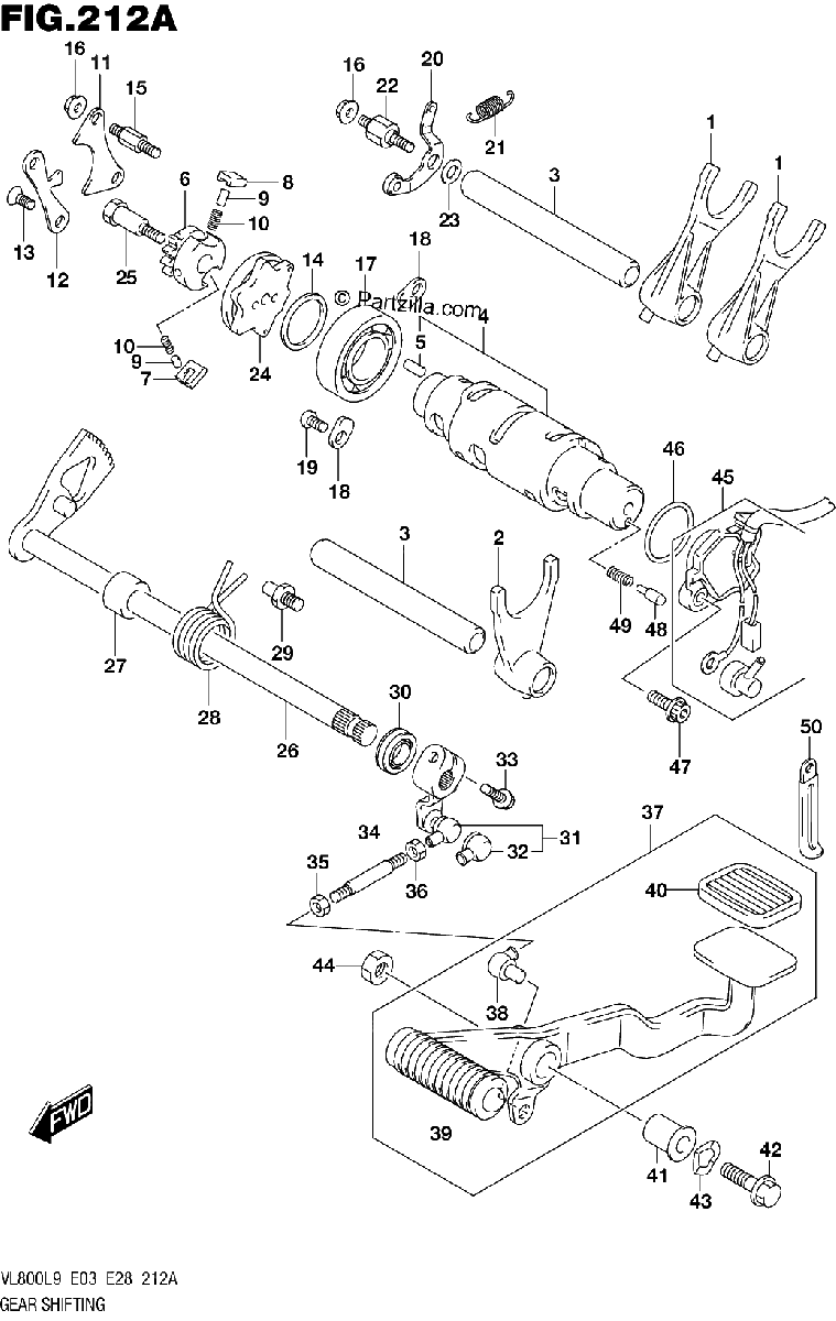 Diagrama de 212A GEAR SHIFTING