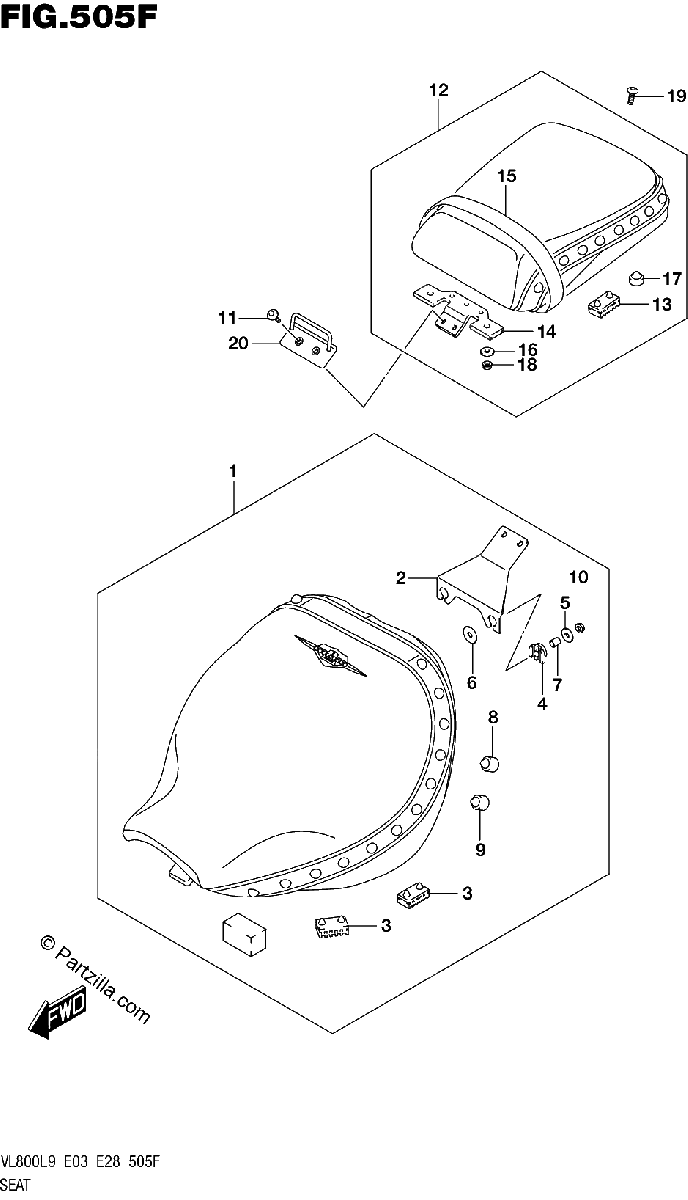 Diagrama de 505F SEAT VL800TL9 E33
