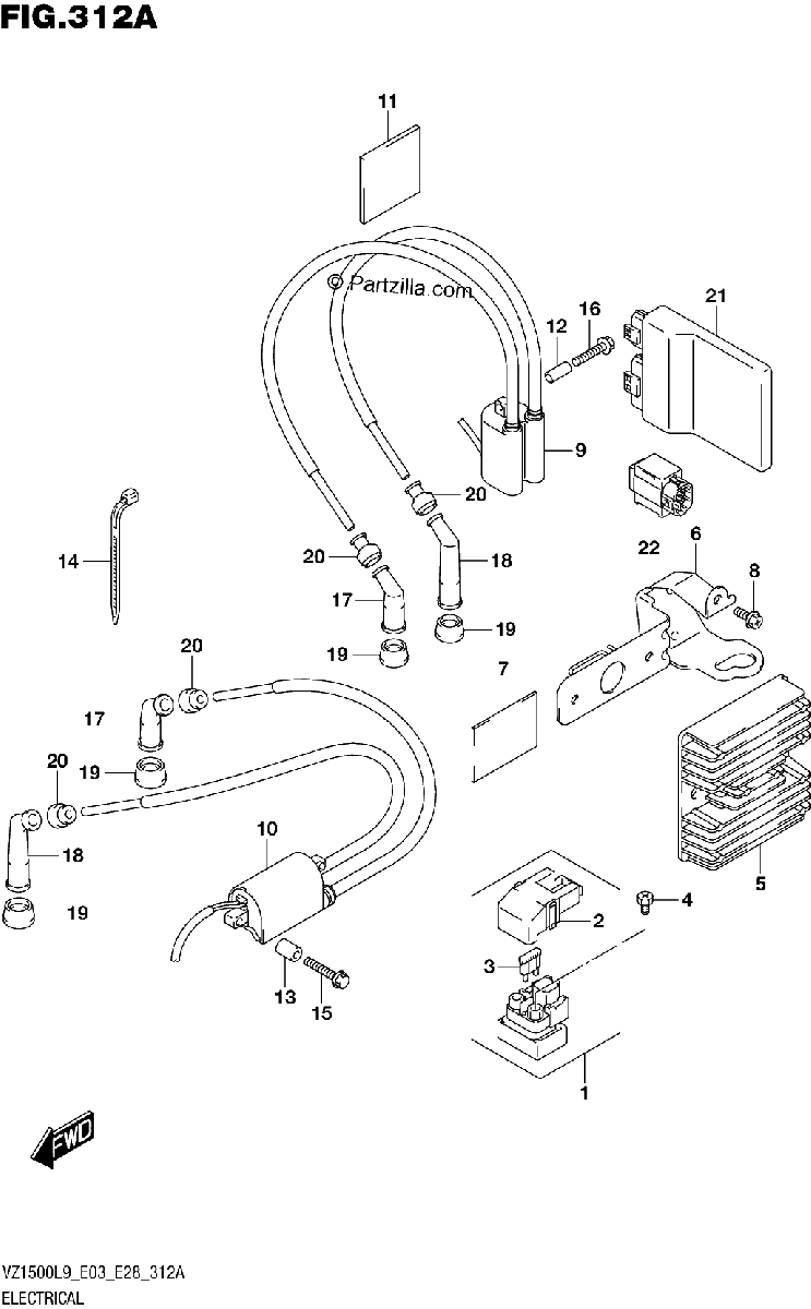 Diagrama de 312A ELECTRICAL E03 E28