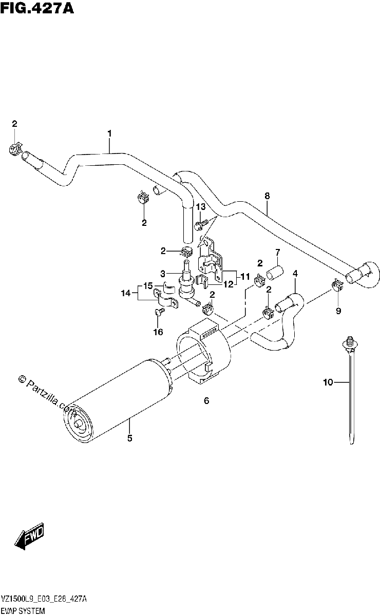 Diagrama de 427A EVAP SYSTEM E33
