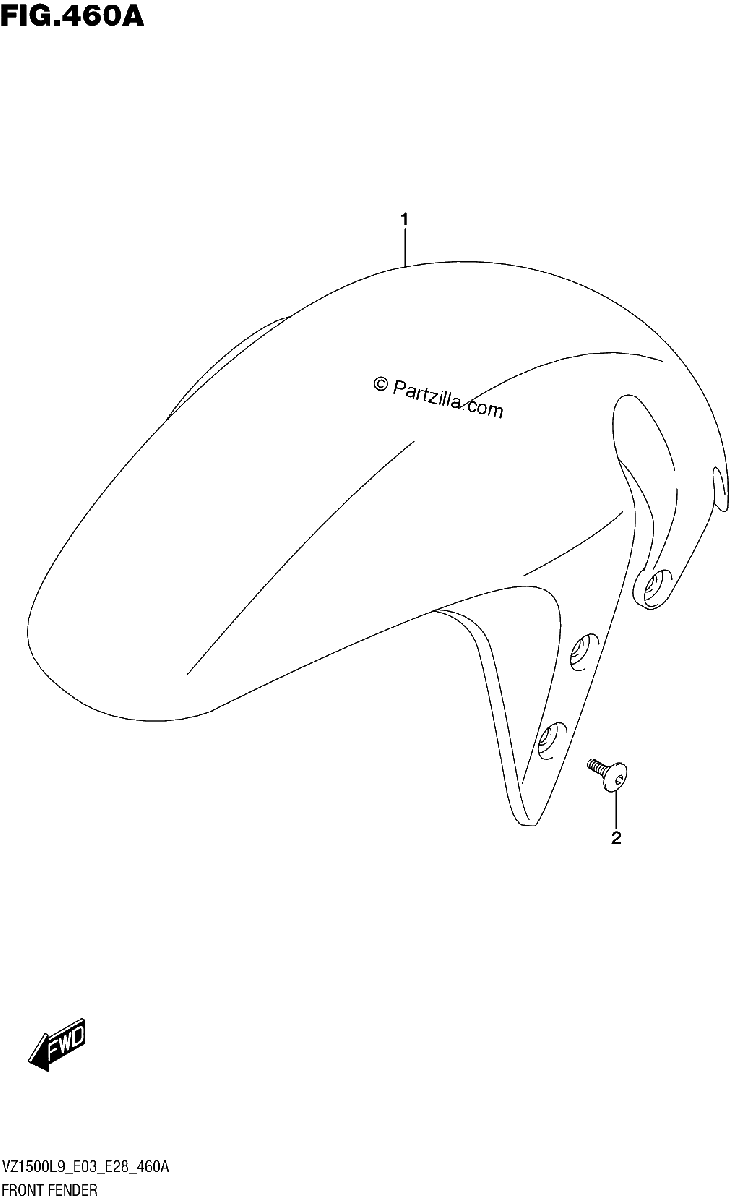 Diagrama de 460A FRONT FENDER