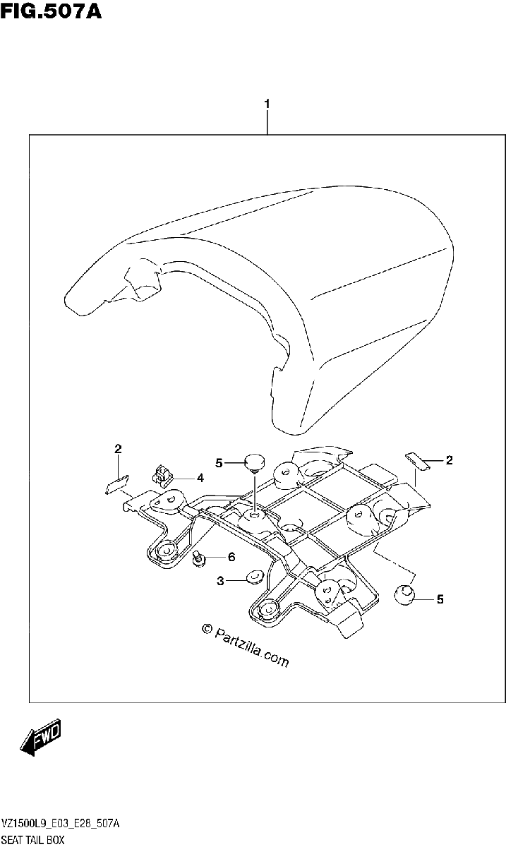 Diagrama de 507A SEAT TAIL BOX
