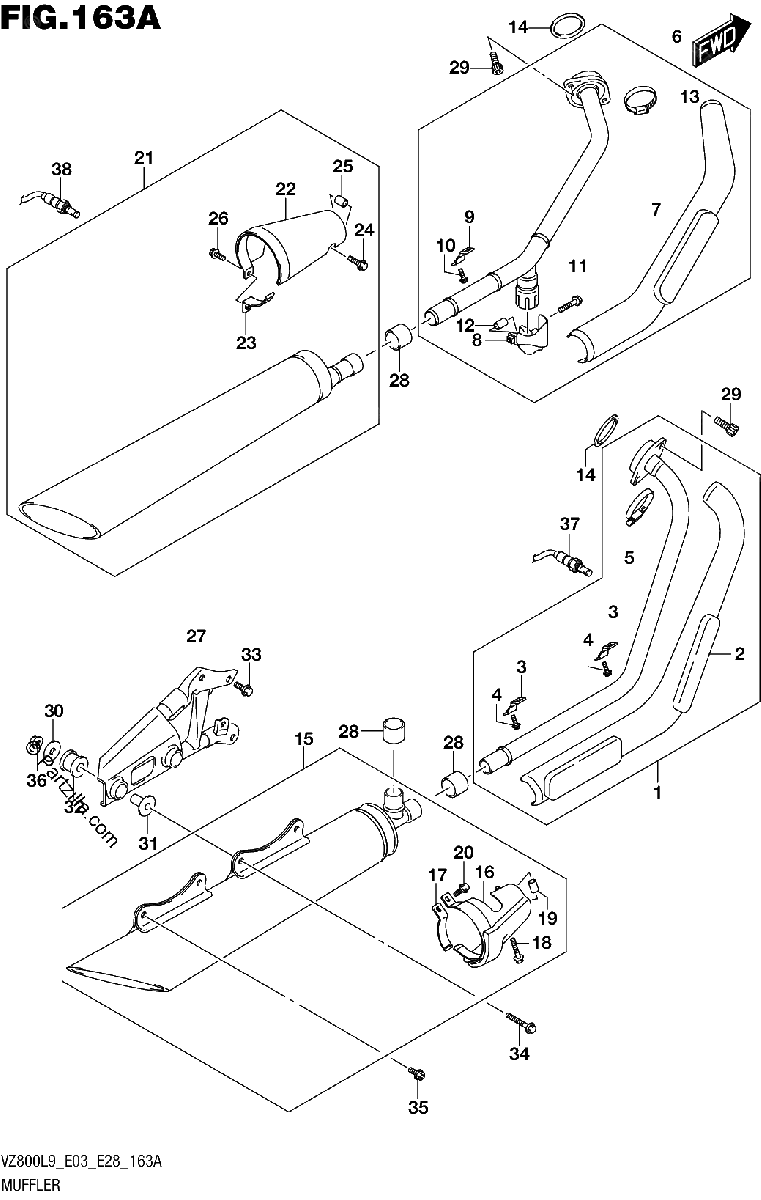 Diagrama de 163A MUFFLER