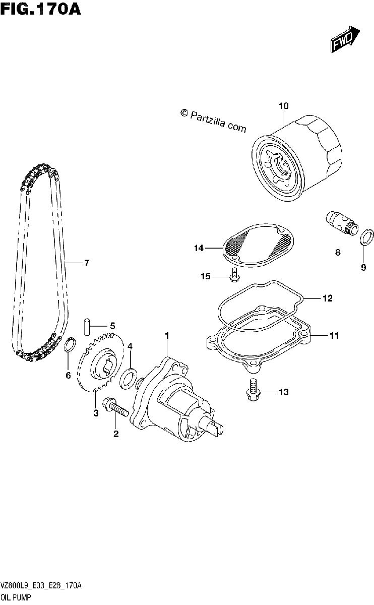 Diagrama de 170A OIL PUMP