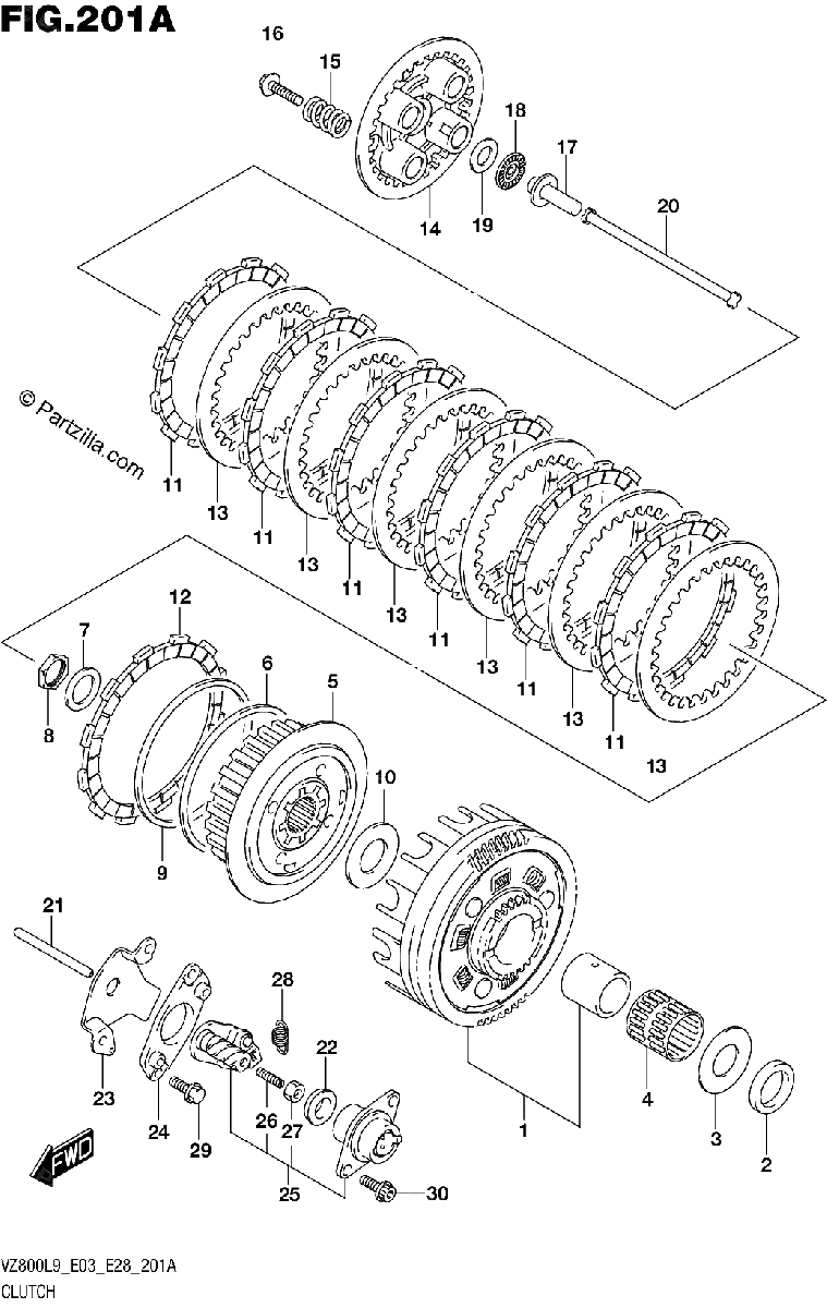 Diagrama de 201A CLUTCH